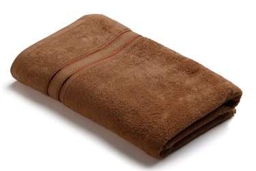 LavishEssence Premium Cotton Bath Towel (Brown)