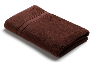 LavishEssence Premium Cotton Bath Towel (Dark Brown)