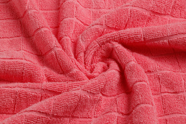 Checkered Charms - Premium Bath Towel (Pink)