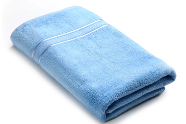 LavishEssence Premium Cotton Bath Towel (Blue)